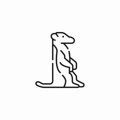 meerkat animal standing guard icon sign vector