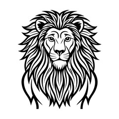 Fototapeta premium Wild feline predator head vector illustration for tattoo art or tribal mascot design