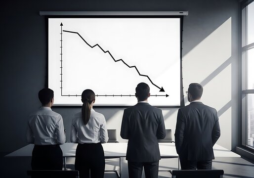 Business meeting with graph