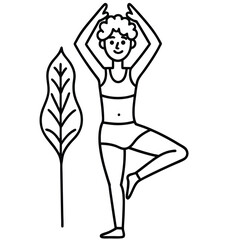 Silhouette of a beautiful fashion model with a summer bikini body, dancing on the beach