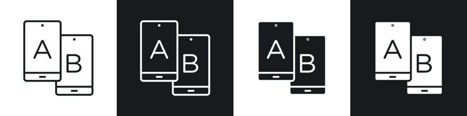 A B testing icon vector - Sign or Symbol collection