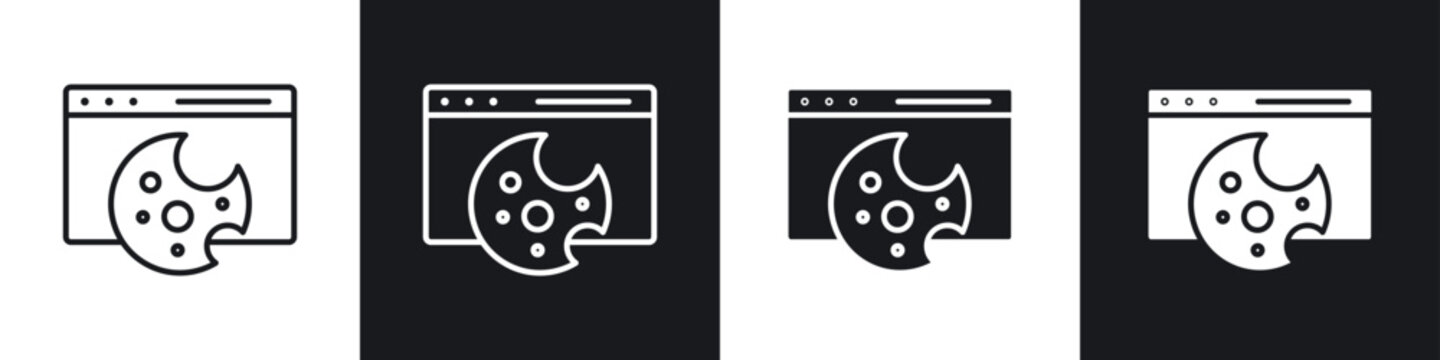 web Cookies icon vector - Sign or Symbol collection