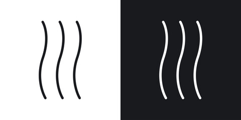 Smoke steam silhouette icon vector - Sign or Symbol collection