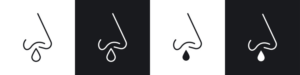 Obraz premium Runny nose icon vector - Sign or Symbol collection