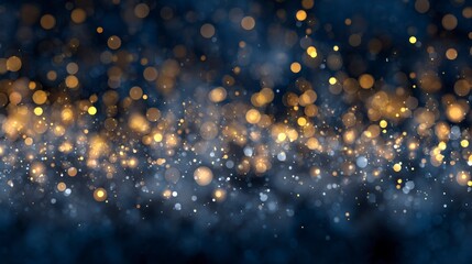 Obraz premium Sparkling Light Bokeh on Dark Blue Background
