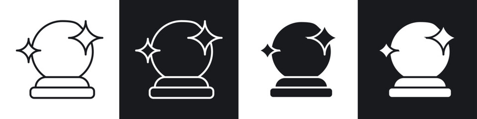 Crystal ball icon vector - Sign or Symbol collection