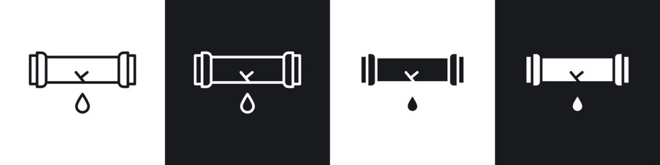 Broken pipe icon vector - Sign or Symbol collection