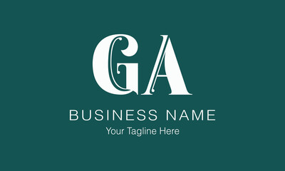 GA G ga initial logo | initial based abstract modern minimal creative logo, vector template image. luxury logotype logo, real estate homie logo. typography logo. initials logo