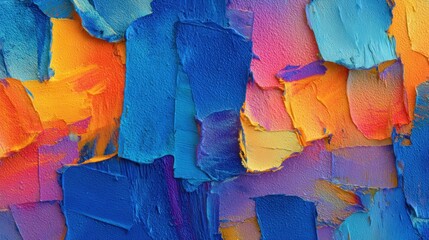 Abstract painting with thick brushstrokes