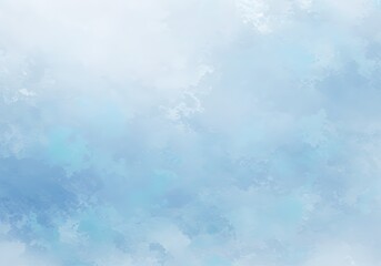 Sky Background with Clouds, Airy Blue Watercolor Texture, Cloudscape Aesthetic, Artistic Sky Wallpaper