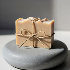Artisan Soap on Stone Pedestal