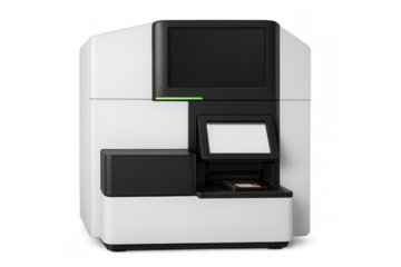 Modern Medical Laboratory Equipment Showing Analyzing Progress on Transparent Background