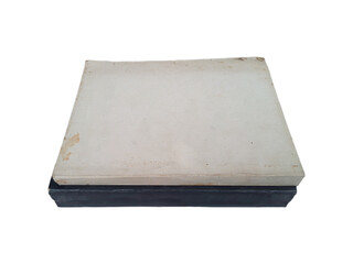 Vintage white and blue book mockup,old texture 