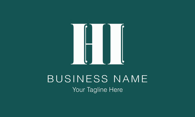 HI H hi initial logo | initial based abstract modern minimal creative logo, vector template image. luxury logotype logo, real estate homie logo. typography logo. initials logo