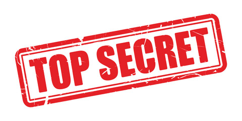 Red top secret stamp