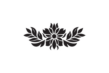 black and white flower