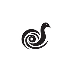 Fototapeta premium black and white peacock