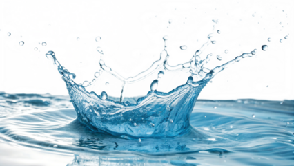 Capturing the dynamic beauty of a water splash frozen in time against a dark background