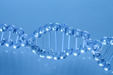 DNA Structure. Abstract cosmetic laboratory. Chemical laboratory research. Cosmetic Essence.