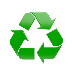 Obraz premium Recycling Symbol Green Arrows Isolated on Black Background Representing Environmental Conservation and Sustainability Efforts for a Better Future