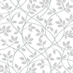 Floral Elegance: A delicate intertwining of leaves and vines, rendered with minimalist grace. This seamless pattern evokes a sense of serenity.