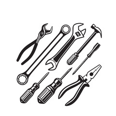 Fototapeta premium Collection of hand tools for repair and construction