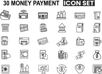 The activity icon while shopping are related to digital financial transactions to start the process of paying, sending, or receiving money.