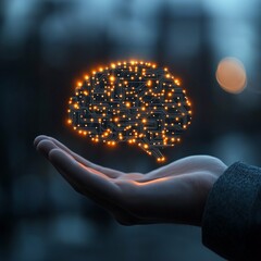 The work of neurons in the brain technology