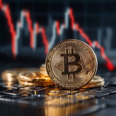 Bitcoin on falling chart