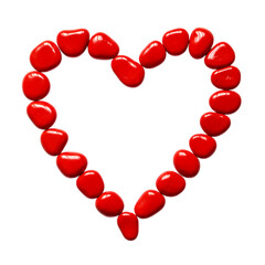 Obraz premium Red Heart Shape: Romantic Rose Petals Design