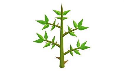 Naklejka premium Simple illustration of a rose bush