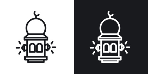 Takbir icons. Illustration of outline icons