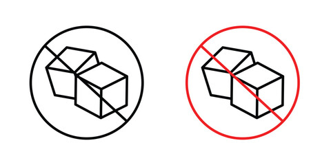 Sugar free icons. Illustration of outline icons