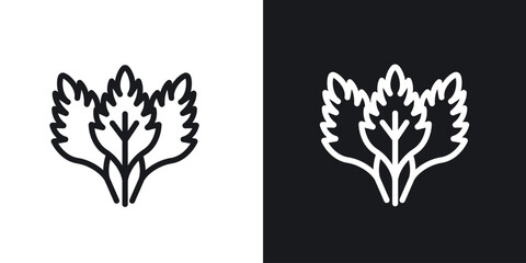 Mint icons. Illustration of outline icons