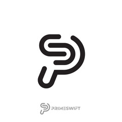 PS letter Logo Design, SP lettermark grid logo