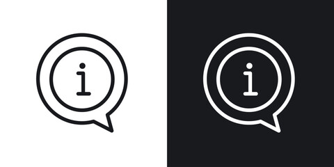 Information icons. Illustration of outline icons