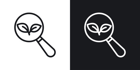 Botany icons. Illustration of outline icons © ramsey