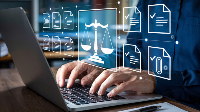 Access legal documents online with ease using this modern laptop interface for streamlined workflows and efficient legal research
