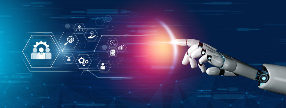 AI optimizing business management system, enhancing productivity, tracking progress, analyzing performance, and automating teamwork coordination across structured operations. Vouch