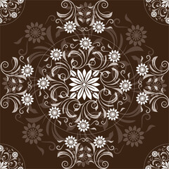 Bohemian Floral Textile Pattern and Minimalist Geometric Fabric Design
