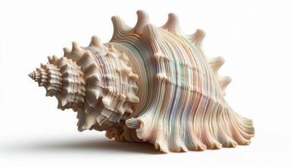 Obraz premium Nature's stunning shell colorful artistic design indoor studio 3d render close-up visual concept
