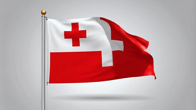Tonga flag waving illustration