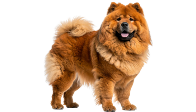 realistic chow chow dog cutout PNG editing element 