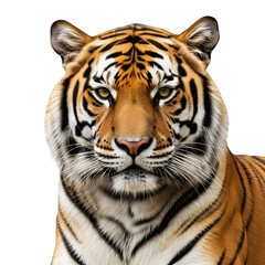Fototapeta premium white tiger portrait isolated in white background png.hd