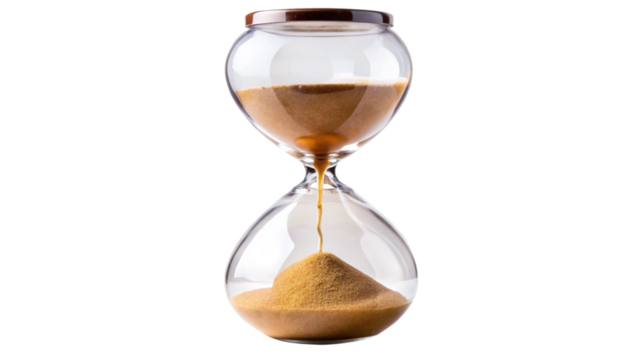 timer-sand-hourglass isolated on white background