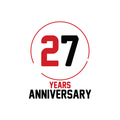 Obraz premium anniversary logo ribbon wreath 27