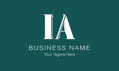 IA I ia initial logo | initial based abstract modern minimal creative logo, vector template image. luxury logotype logo, real estate homie logo. typography logo. initials logo