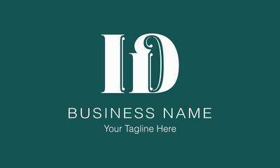 ID I id initial logo | initial based abstract modern minimal creative logo, vector template image. luxury logotype logo, real estate homie logo. typography logo. initials logo