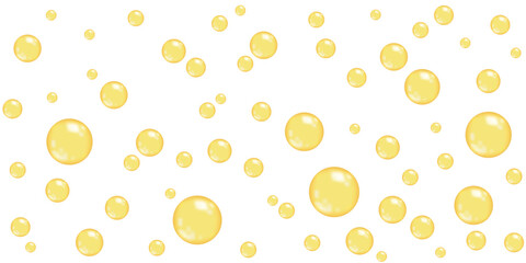Omega 3 or 6, fish oil golden bubbles texture.