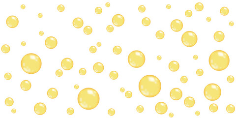 Omega 3 or 6, fish oil golden bubbles texture.